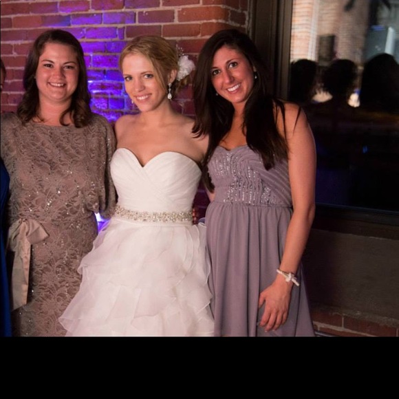 Moda Purple strapless dress - Picture 4 of 4